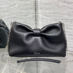 Dior 26 Bow Chain Bag in Black Lambskin