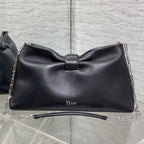 Dior 26 Bow Chain Bag in Black Lambskin