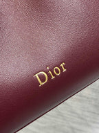 Dior 26 Bow Chain Bag in Burgundy Lambskin