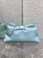 Dior 26 Bow Chain Bag in Blue Lambskin