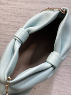 Dior 26 Bow Chain Bag in Blue Lambskin