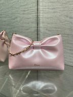 Dior 26 Bow Chain Bag in Glossy Pink Lambskin