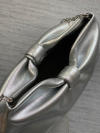 Dior 26 Bow Chain Bag in Silver Lambskin