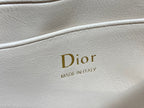 Dior 26 Bow Pearl Chain Clutch Two Tone Beige Army Green Lambskin GHW