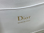 Dior 26 Bow Pearl Chain Clutch White Lambskin GHW