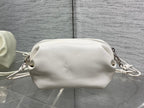 Dior 26 Bow Pouch 20cm in White Lambskin