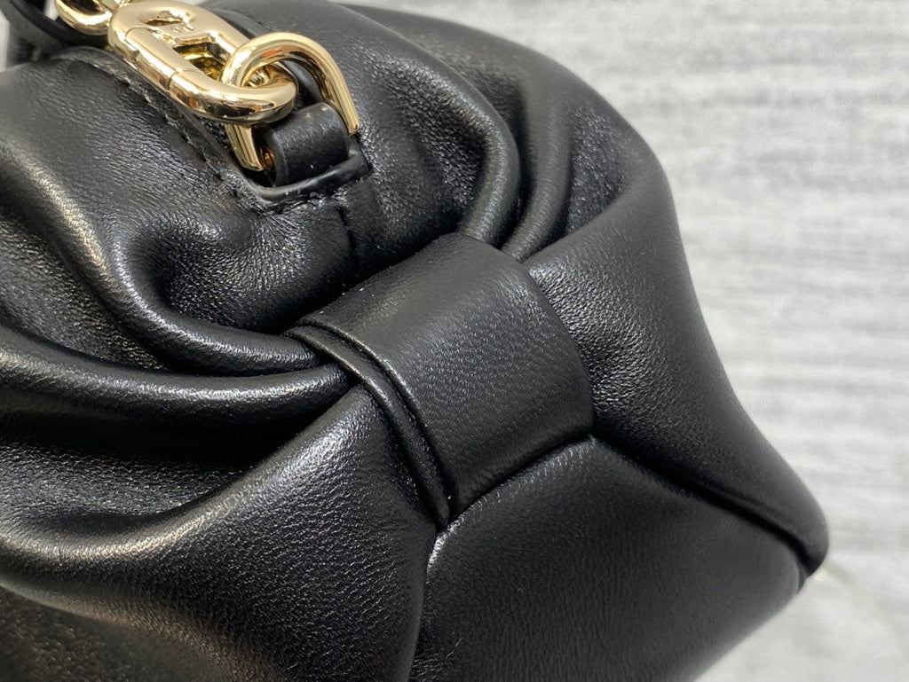 Dior 26 Bow Pouch 20cm in Black Lambskin