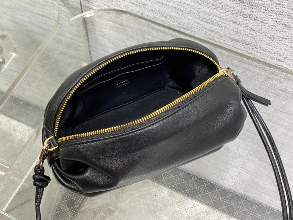 Dior 26 Bow Pouch 20cm in Black Lambskin