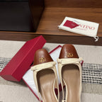 Valentino Garavani Slingback 60 Brown Cream in Sheepskin 685895