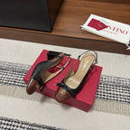 Valentino Garavani Slingback 60 Dark Brown Black in Sheepskin 685893
