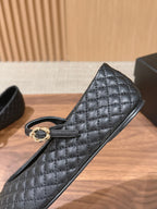 CC 26SS Quilted Mary Jane Black in Calfskin 692543