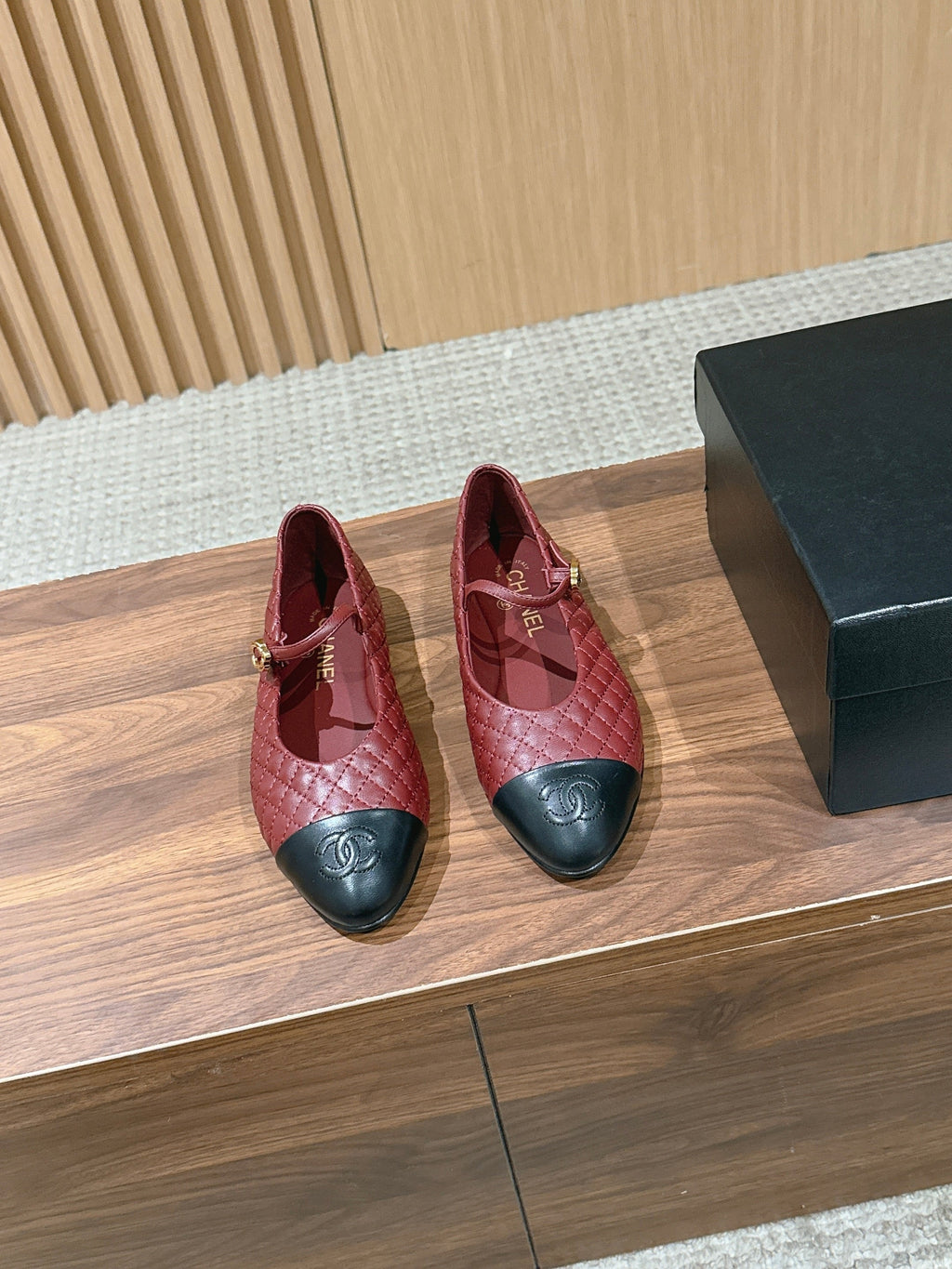CC 26SS Quilted Mary Jane Burgundy in Calfskin 692538