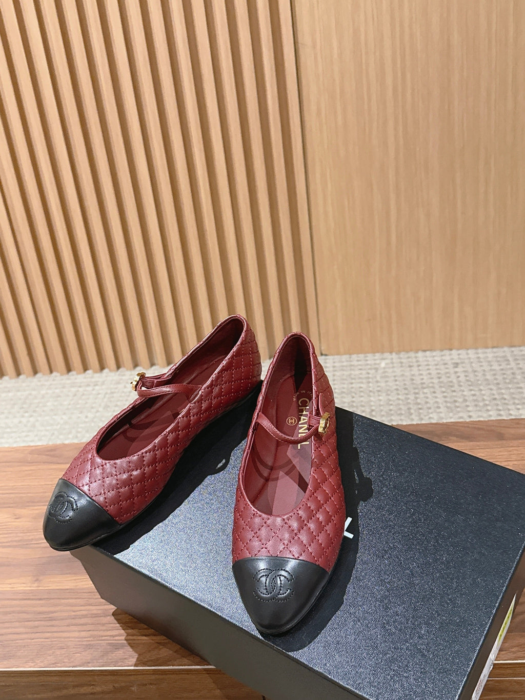 CC 26SS Quilted Mary Jane Burgundy in Calfskin 692538