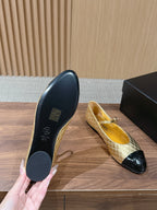 CC 26SS Quilted Mary Jane Gold in Calfskin 692536