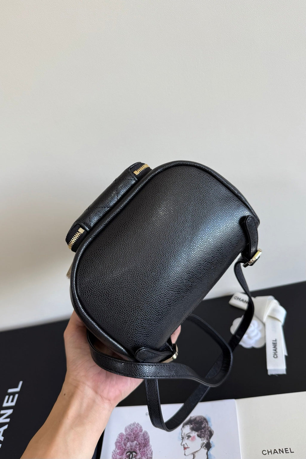 Chanel Affinity Duma Backpack 20cm Black in Cowhide