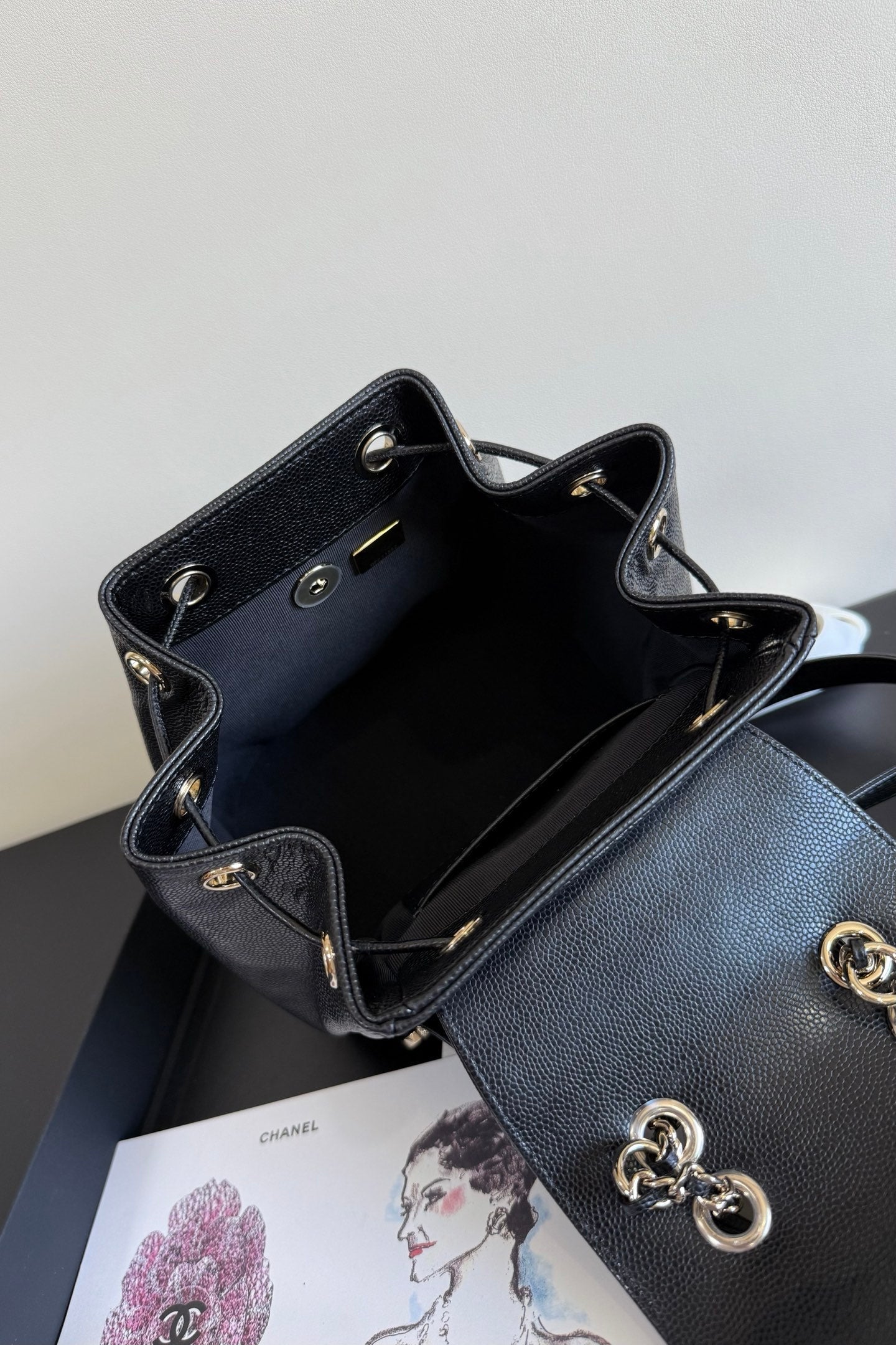 Chanel Affinity Duma Backpack 20cm Black in Cowhide