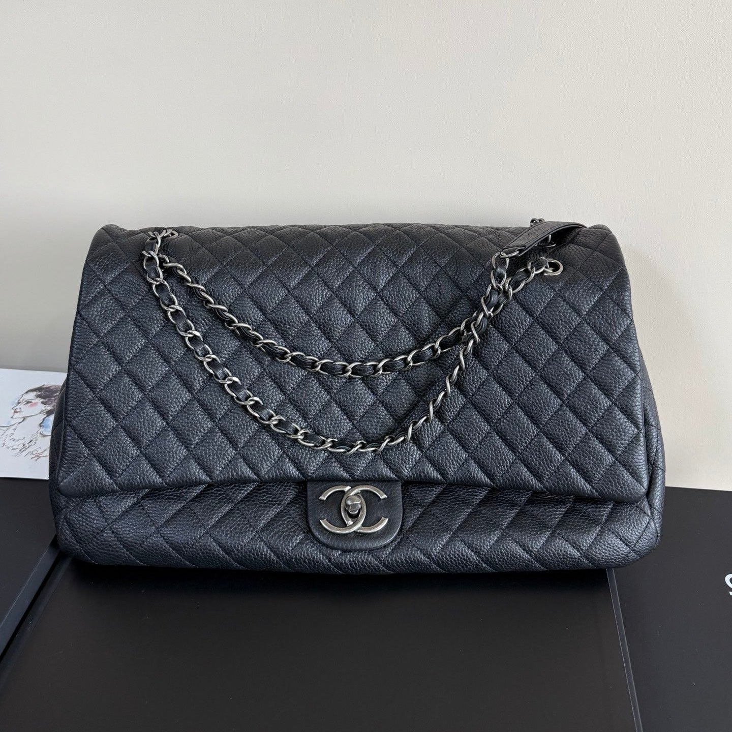 Chanel Carry-on bag 45cm Black in Cowhide