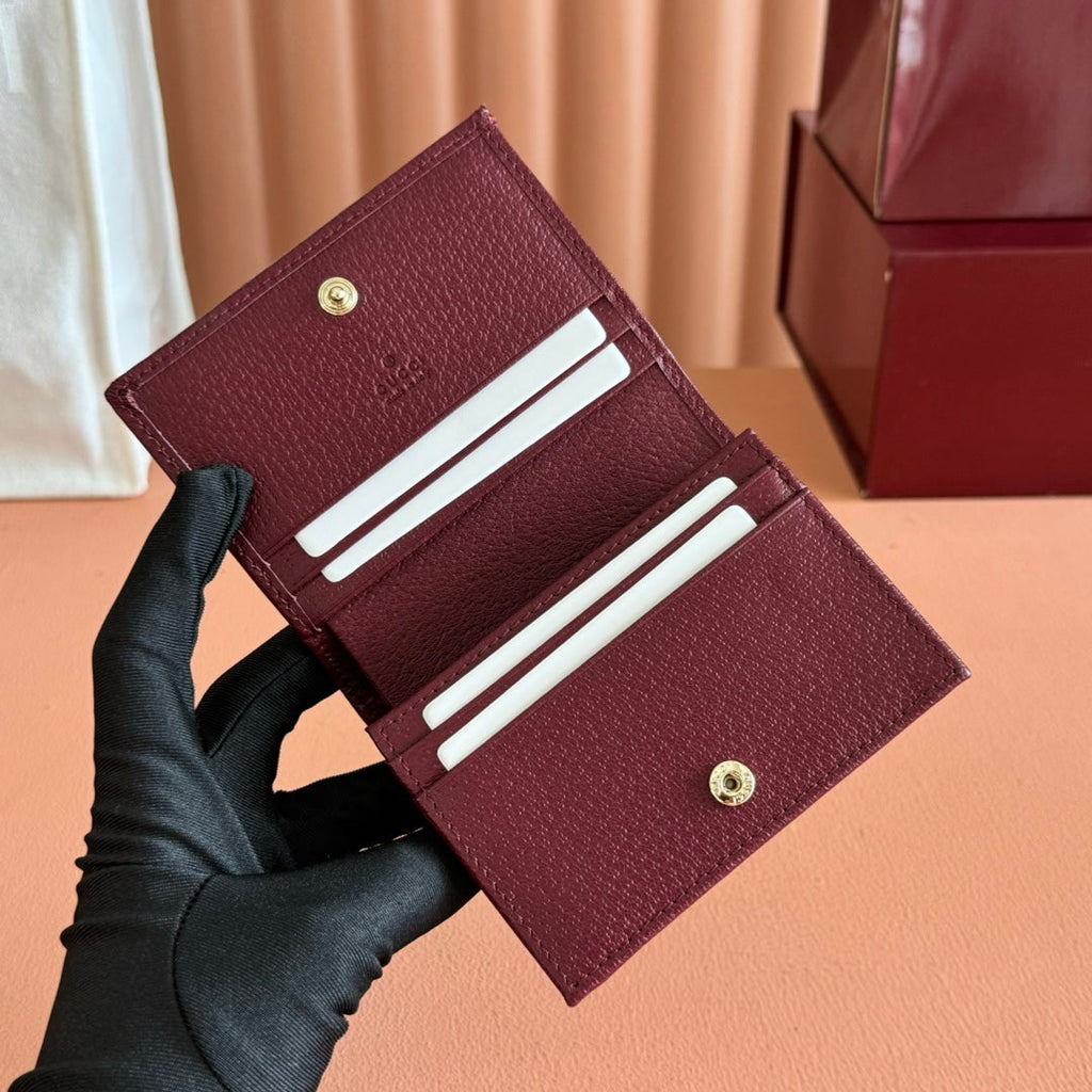 GG Ophidia Wallet 11 Dark Brown Beige in Soft GG Supreme 285047