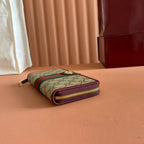 GG Ophidia Wallet 19.5 Dark Brown Beige in Soft GG Supreme 285050