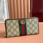 GG Ophidia Wallet 19.5 Brown Beige in Soft GG Supreme 285063
