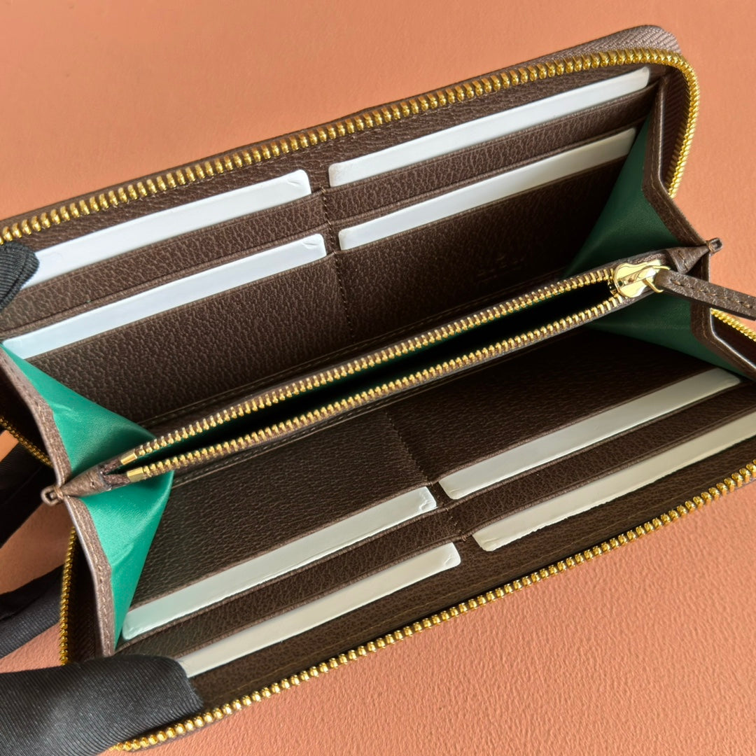GG Ophidia Wallet 19.5 Brown Beige in Soft GG Supreme 285063