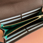 Gucci Ophidia Continental Wallet 19 Brown Beige in Soft GG Supreme 285062