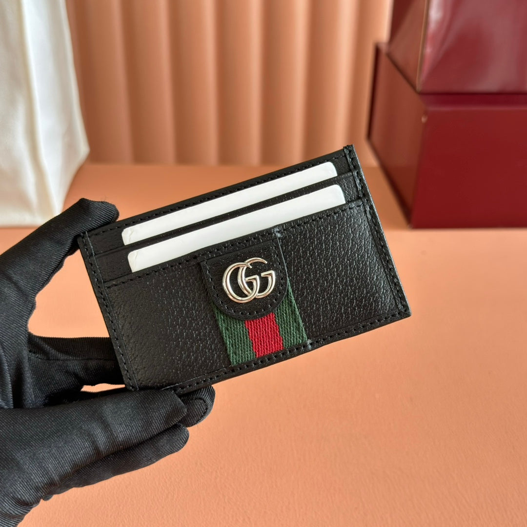 Gucci Ophidia Card holder Black in Cowhide 285070
