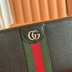 GG Ophidia Wallet 19.5 Black in Cowhide 285071