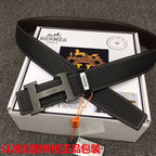 HM   Belt 38mm Black Cowhide Black Buckle 620252