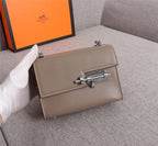 HM VERROU MINI BAG 17 ASH BROWN CALFSKIN