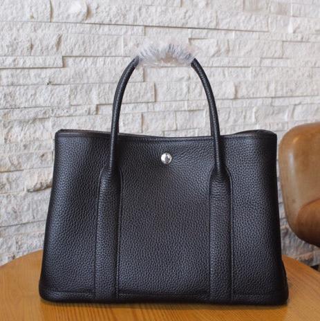 HM GARDEN PARTY 30 BLACK CALFSKIN