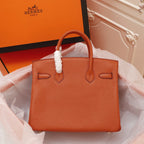 HM BIRKIN BAG 25 FIRE TOGO GOLD HARDWARE