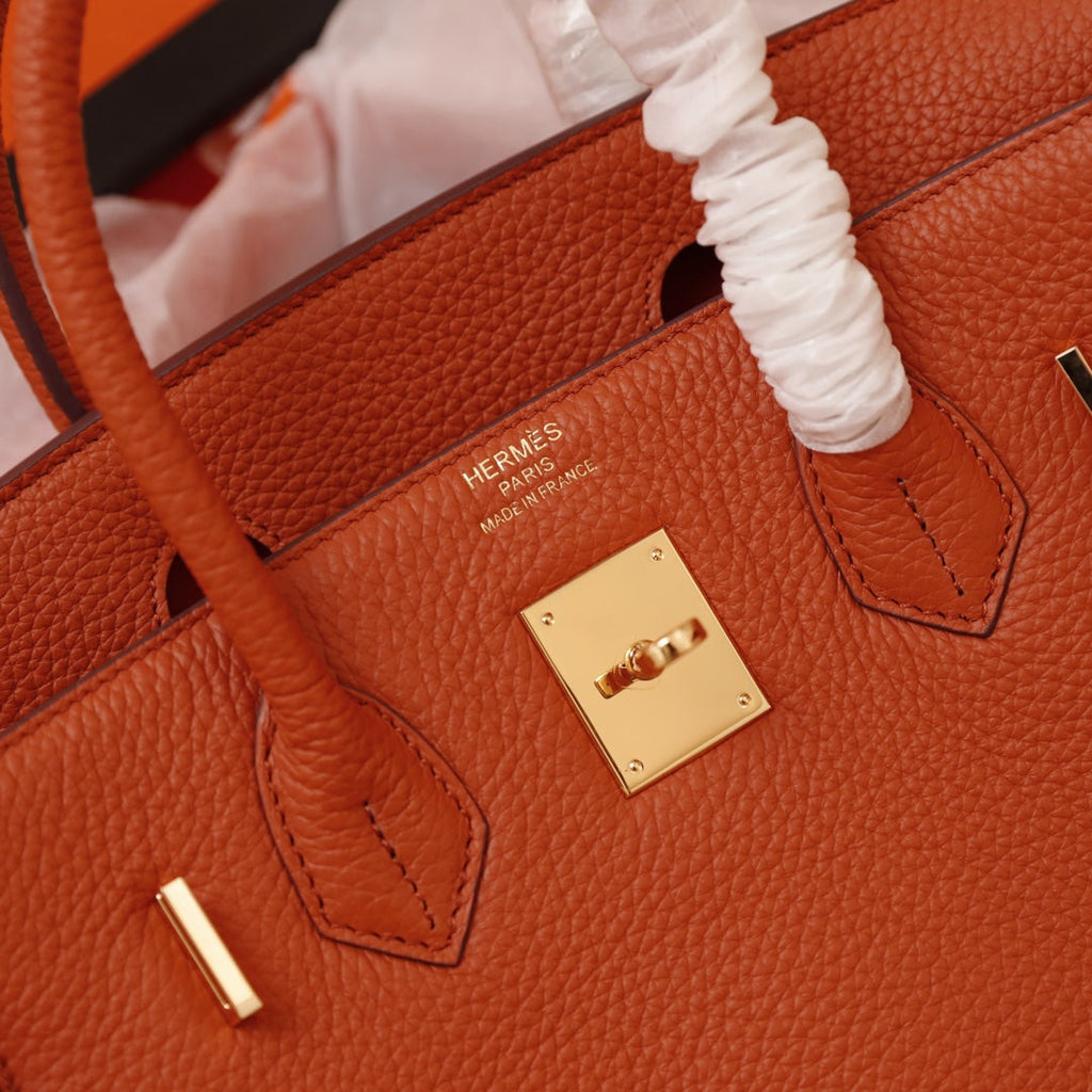 HM BIRKIN BAG 30 FIRE TOGO GOLD HARDWARE