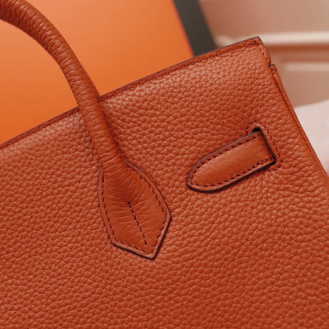 HM BIRKIN BAG 25 FIRE TOGO GOLD HARDWARE