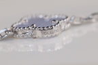 VCA Clover Blue Mop 5 Motifs Sliver Bracelet