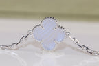 VCA Clover Blue Mop 5 Motifs Sliver Bracelet