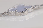 VCA Clover Blue Mop 5 Motifs Sliver Bracelet