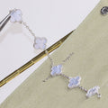 VCA Clover Blue Mop 5 Motifs Sliver Bracelet