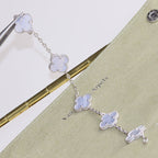 VCA Clover Blue Mop 5 Motifs Sliver Bracelet
