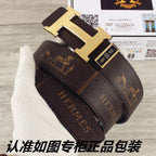 HM Constance Belt 38mm Brown Cowhide Gold Buckle 620195
