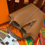 HM PICOTIN LOCK 22 COPPER EPSOM WITH BRAID STRAP