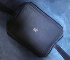 HM PICOTIN LOCK 18 NAVY EPSOM WITH BRAID STRAP