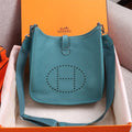 HM EVELYNE BAG 28 SAPPHIRE TOGO