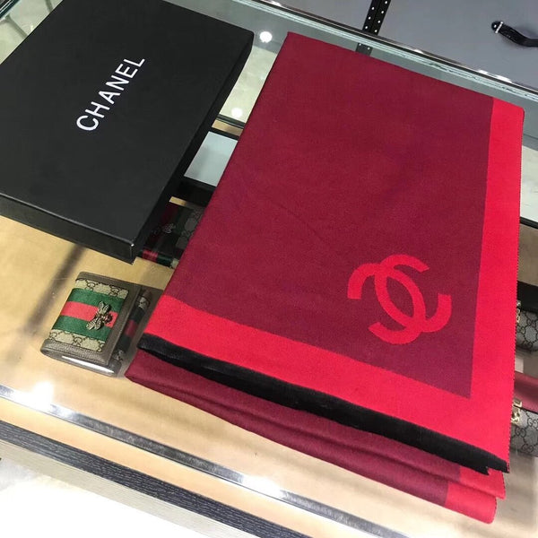 CC Scarf 180 CM In Dark Red Mix Bright Red Cashmere 360522