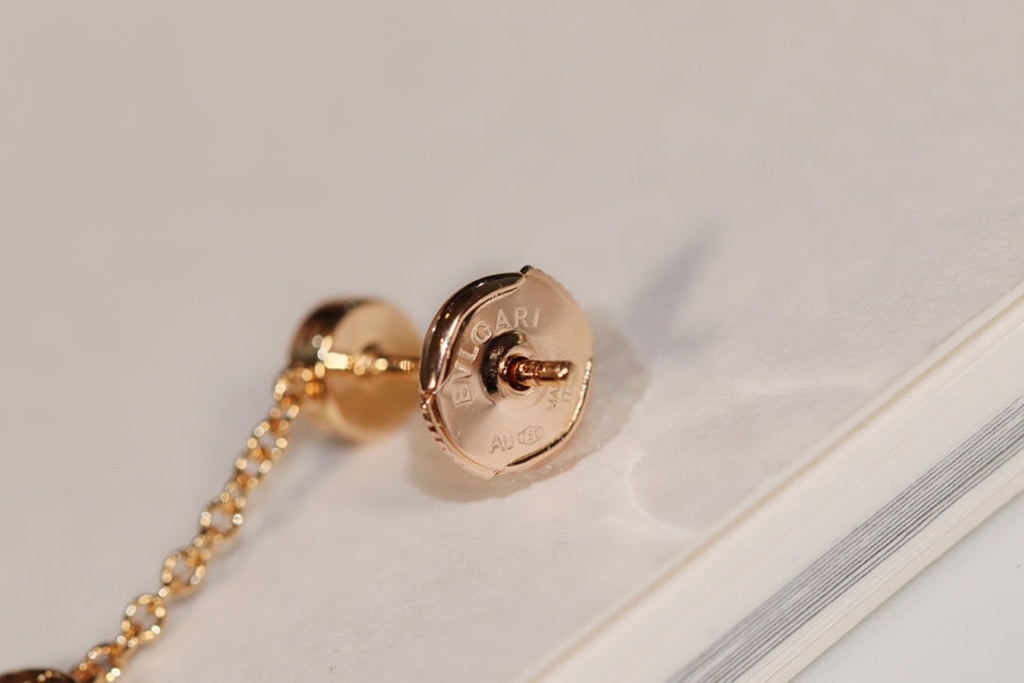 BVL EARRINGS DROP WHITE PINK GOLD