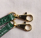HM KELLY MINI 22 CASTLETON GREEN CROCODILE EMBOSSED CALFSKIN GOLD HARDWARE