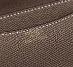 HM CONSTANCE BAGS 19 CHOCOLATE EPSOM GOLD HARDWARE