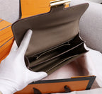 HM CONSTANCE BAGS 19 CHOCOLATE EPSOM GOLD HARDWARE