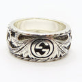 GG ENGRAVED SILVER RING