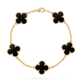 CLOVER BRACELET 5 MOTIFS ONYX